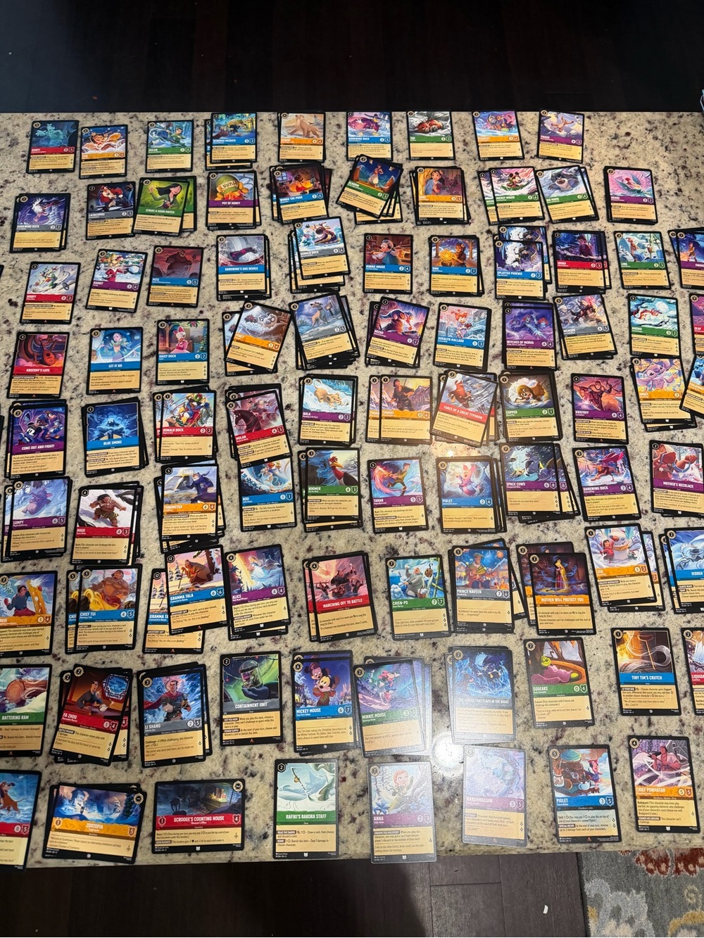 Bundle of 100 Lorcana Winterspell Disney Trading Cards